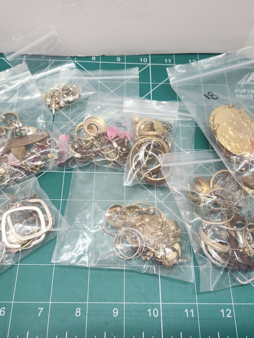 Mixed Gold-Tone Women’s Earrings 70 + Pierced Pair , Hoops